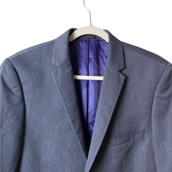 Michael Kors Mens Slim Fit Wool Blazer 40R Sport Coat Two Button Jacket - Picture 2 of 8